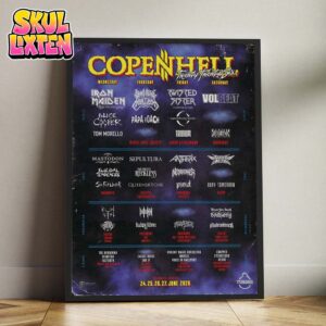 COPENHELL 2026 Festival Lineup Poster Copenhagen Denmark June 24–27 2026 Home Decor Poster Canvas