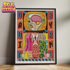 David Byrne Concert Poster At Paramount Theatre In Seattle WA On November 11 2025 Abstract Pop Art Brain Artwork Home Decor Poster Canvas