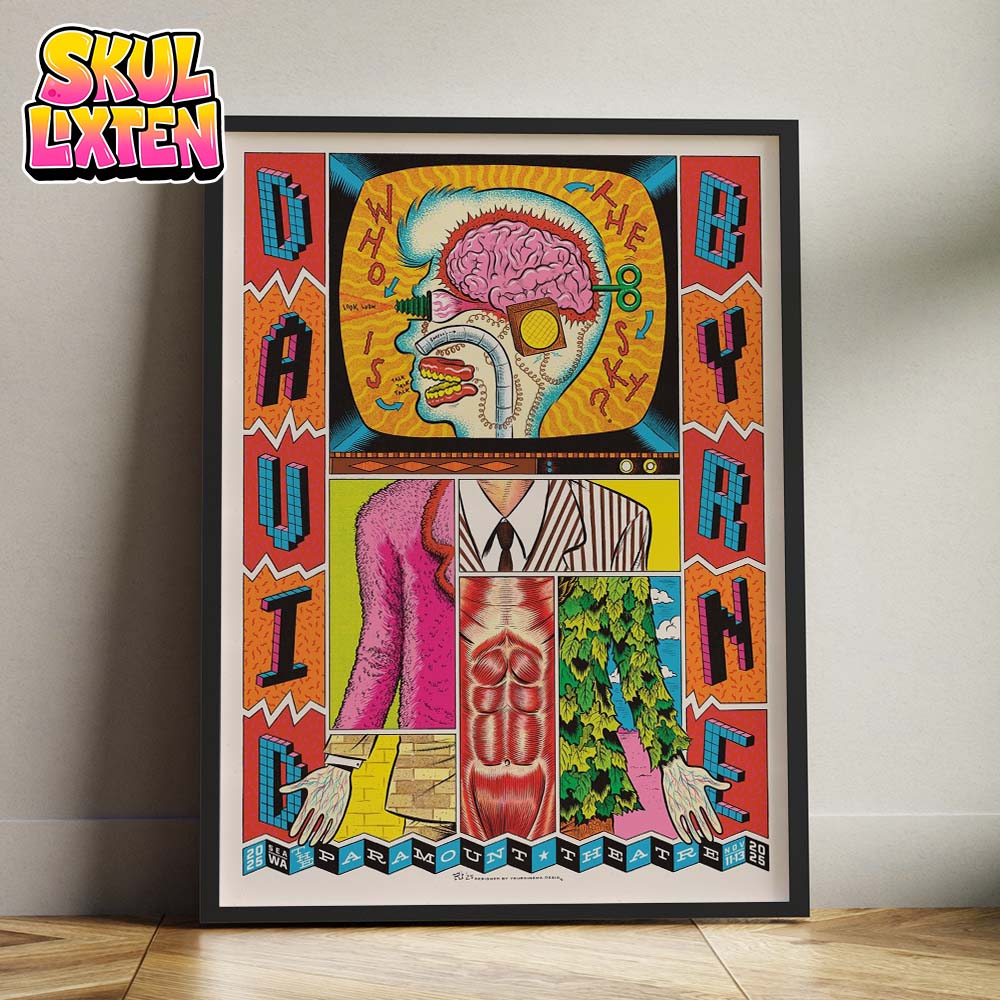 David Byrne Concert Poster At Paramount Theatre In Seattle WA On November 11 2025 Abstract Pop Art Brain Artwork Home Decor Poster Canvas David Byrne Concert Poster At Paramount Theatre In Seattle WA On November 11 2025 Abstract Pop Art Brain Artwork Home Decor Poster Canvas