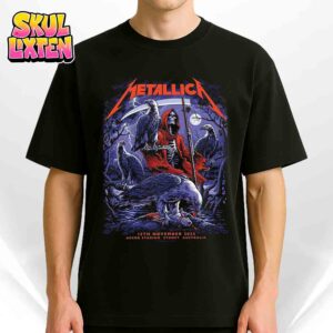 Metallica M72 Sydney Venues Poster For Accor Stadium In Sydney Australia On November 15th 2025 Reaper And Vultures Artwork Unisex T-Shirt